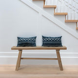 NEW Retails $140, Wnutrees 39" Farmhouse Wood Bench, Rustic Solid Wood Dining Room & Entryway Bench Seat for Indoors, Easy Assembly, Natural, Bench is Assembled