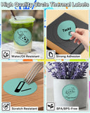 Retails $28+ NEW 3 Inch Round Thermal Label Stickers, Self-Adhesive Circle Direct Thermal Labels, Multi-Purpose Blank Sticker Labels for DIY Design, Roll of 500 Labels, Green/Teal