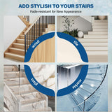 NEW Retails $64, TUOJINRUIDA Stair Treads Non Slip for Wooden Stairs 8" x 30" 15pcs Stair Mat Set with Anti-Skid TPR Backing Geometric Patchwork Style Design Pet and Elder-Friendly Carpet Runners