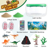 NEW Dinosaur Terrarium Kit for Kids - DIY Light Up Terrarium Kit for Kids with Remote - Dinosaur Toys Crafts for Kids - Fun Gift