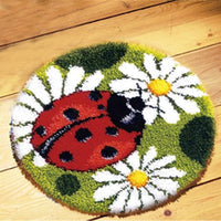 NEW LUBOTS Latch Hook Kits Rug Making Kits DIY for Kids/Adults with Printed Canvas Pattern 20X20 inch Ladybug