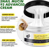 NEW Sealed, Snail Mucin 92% Cream, Daily Face Moisturizer with Snail Secretion Filtrate, All Skin Types Skin Care 3.52 oz, BB: 01/27