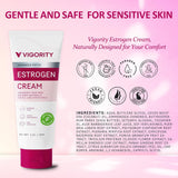 NEW Sealed Estrogen Cream For Women, Natural Bioidentical, Hot Flashes Menopause Relief, Estrogen Cream With Wild Yam, Menstrual Cycle & Body Balance Support, Helps Reduce Hot Flashes, Paraben-Free, Vegan, 3-Month Supply (4 Oz), BB: 08/28