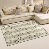NEW Retails $55 Musical Note Sheet Music Kids Rugs, Bedroom Rug, with Non-Slip Rubber Backing for Decor Teen Boys Room Floor Lounge Nursery, 2ft x 11 inch X 4 Ft x 10 inch
