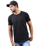 NEW Zara Printed Round Neck T-shirt, Black, Sz XL