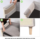 NEW Retails $52, Cat Scratch Sofa Protector, 23.6inch L*19.6inch W Cat Scratch Furniture Protector Pad, Couch Arm Shield with Natural Sisal for Protecting Couch Sofa Chair Furniture (Beige/Right Handed)