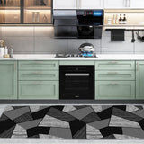 NEW pomhrory Runner Rug Carpet 2' X 8' with Non Slip Grip Back Anti Skid Area Rug for Hallway Kitchen Living Room Bed, Black/Grey