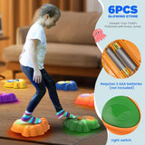 NEW WELIN Balance Stepping Stones for Kids, 6pcs Crossing River Octopus Stone with Light, Indoor Outdoor Fitness Equipment, Balance Training Toy Obstacle Course, Birthday Gifts for Boys Girls Ages 3+