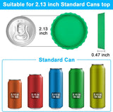 NEW 6 Pack Silicone Pop Can Lids, Reusable Soda Can Cover Lids Soda Can Lids Beer Can Covers, BPA Free Silicone Can Cover, Stopper and Protector for Soda, Beer, Beverage, Juice, Coke, Fits Standard Cans