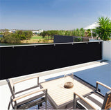 NEW Insun Balcony Privacy Screen Outdoor for Deck Cover, UV Protection, Water Resistance, Patio Privacy Fence Screen Panel Windscreen for Garden with Rope and Cable Tie Black Grey 2.5'x9.8'