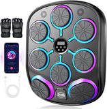 Shows Light use! Retails $130, 2026 Smart Music Boxing Machine with 8 Colorful LED Targets, Upgraded Electronic Punching Trainer Bluetooth Wall Mounted, 9 Modes 10 Speeds Reaction Training Equipment for Home Gym Adults Kids, Black