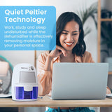 LIKE NEW Retails $60, Pro Breeze Electric Small Dehumidifier 215 sq ft (1200 cubic feet) Coverage for High Humidity Home Office Basement, Compact and Portable with Auto Shut Off, 17-ounce