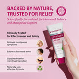 NEW Sealed Estrogen Cream For Women, Natural Bioidentical, Hot Flashes Menopause Relief, Estrogen Cream With Wild Yam, Menstrual Cycle & Body Balance Support, Helps Reduce Hot Flashes, Paraben-Free, Vegan, 3-Month Supply (4 Oz), BB: 08/28