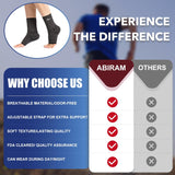 NEW ABIRAM Ankle Brace for Women & Men, Ankle Compression Sleeve, Foot Sleeve with Wrap, Ankle Support, Foot Brace for Sprained Foot & Arch, Plantar Fasciitis Relief Socks, Achilles Tendonitis, Black, Pair, Sz S