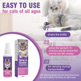 NEW Cat Calming Spray Cat Pheromone Spray Helps Quickly Relieve Stress Reduces Scratching Furniture Peeing Helps Relieve Scratching Marking Anxiety Supports Relief for at Travel Vet Visits, Fireworks 60ml