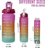 NEW MAFEE 3 in 1 Motivational Water Bottles 2L/900ml/300ml - 64oz-32oz-300ml Sports Water Bottles, Leakproof & BPA Free with Time Marker for Outdoor Sport