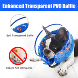 NEW Dog Cone, Inflatable Dog Cone for Small, Medium and Large Dogs, Soft Cone for Dogs After Surgery with Adjustable Buckle and Cute Pattern to Stop Licking and Biting Wounds, Sz XL
