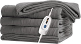 NEW Retails $50, Heated Blanket Electric Throw 50'' x 60'', Fast Heating and Machine Washable, 3 Hours Auto-Off and 4 Temperature Settings, Extremely Soft Heated Throw Fleece for Home Use - Grey