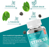 NEW SUKU Vitamins Stress Gummy Supplement, Buh Bye Stress Sugar Free Gummies, with Lemon Balm, L-Theanine, GABA, Keto, Plant-Based, Nut-Free, Helps with Anxiety and Stress Relief, Calm Mood & Stress Support, 60 Gummies (30 Day Supply) - Exp. Nov 2025