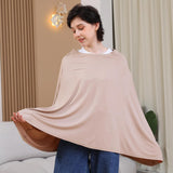 NEW Seejoy Nursing Cover for Breastfeeding, 360°Full Coverage Nursing Poncho, Rayon Soft & Breathable Breastfeeding Cover up, Warm Natural Pink