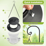 NEW Retails $87, YYWMWM Solar Bird Feeder Outdoors Wild Bird Feeders Metal Mesh Bird Feeder Outside Hanging Bird Feeder 2.5 lbs Capacity White