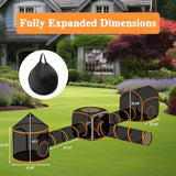 NEW Retails $165+, Fairy Baby 6 in 1 Indoor/Outdoor Cat Enclosure, Cat Tunnel for Outside Small Animals, Dog Tent DIY Play House Foldable Playpen Enclosures for Rabbits, Cats, small pets