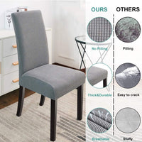 NEW NORTHERN BROTHERS Dining Chair Covers Set of 4, Stretch Parson Chair Covers, Slipcovers, Light Grey