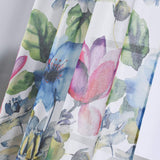 NEW Taisier Home Stylish Living Elegant Abstract Colorful Curtains Printed, Colorful Sheer Curtain Print, Fashion Curtain 52" X 95" Length (Floral Print Curtain 2 Panels Set), Retails $64