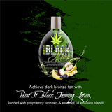 NEW Retails $40, Millenium Tanning Paint It Black Hemp Bronzer Indoor Lotion, 400 milliliter