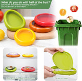NEW 5 PCS Silicone Avocado Saver and Tomato Holder Containers Set, Reusable Fruit and Vegetable Storage Box, Anti-Oxidation Refrigerator Vegetable Fruit Crisper, Onion Lemon Apples Saver Keeper