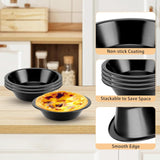 NEW Mini Pie Pans, 4 Inch Carbon Steel Pie Tins, Nonstick Round Quiche Pan, 4PCS Reusable Tart Pan for Baking Cakes Desserts Pizza, Black