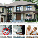 NEW Retails $68+, Arthome Heat Blocking Window Film Anti-UV 19.68 inch X 196 inches, Heat Control Window Stick Tint Reflective No Glue Static Cling Adhesive DIY One Way Film for Home and Office Sun Glare Reduction with Tool