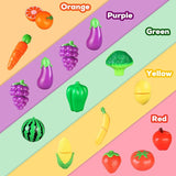 NEW Cutting Pretend Play Food with Bag 41 Pcs Food Toy Kitchen Set Kids Educational Toy
