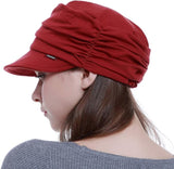 NEW HatsCity Fashion Hat Cap with Brim Visor for Woman Ladies, Best for Daily Use, Red, Retails $55
