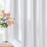 NEW Retails $83, Treatmentex Pure White Blackout Curtain Panels 95 Inches Long for Living Room, Home Office, Back Tab/Rod Pocket Thermal Insulated Window Panels for Bedroom, 52" w 8ft, 2 Panels, White 52" X 84" Long