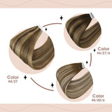 NEW Sunny Hair Brown Tape in Hair Extensions Human Hair Balayage Hair Extensions Tape in Human Hair Extensions Brown Ombre Blonde Mix Dark Brown Balayage Tape in Extensions Brown 1pk 18inch, Retails $69+