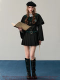 NEW Retails $126, Harry Potter Slytherin Detachable Cape Sailor Collar Pleated Skirt Mini Dress Harry Potter and KYOUKO Collaboration, Sz M