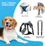 NEW Retails $177, Dog Lift Harness, Dog Lift Sling Carrier with Handle & Shoulder Sling, Support Harness for Rear Back Legs Helps, Disabled, Arthritis, Joint Injuries, Paralysis Up Stairs Blue, Extra Large）