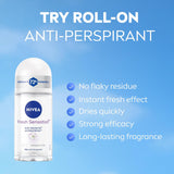 NEW NIVEA Fresh Sensation Roll-On Antiperspirant Deodorant with 72-Hr Odour and Sweat Protection, Eliminates Bacteria, Clean and Fresh Scented Women's Deodorant, Non-Sticky, Ethyl Alcohol Free, 50mL, 2 Pack