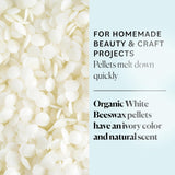 Retails $29+ NEW Sky Organics - Organic White Beeswax - DIY Home Essentials - Beauty, Skin Care, & Crafts - Candle Making Supplies - Make Lip Balm, Candles, Soap, Lotion, Cream, Body Butter - Mild Natural Scent, 16oz