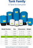 NEW Retails $100, GTS6 6 Gallon Water Storage Tank – RO Pressurized Tank, Blue, 12" x 12" x 17.50"