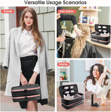 NEW Retails $55, Travel Carrying Case for Hair Dryer for Shark FlexStyle Hair Dryer Bag Double-Layer Beauty Styler Organizer Hair Tool Storage Bag Hairdryer Accessories Black Case