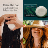 NEW Retails $19+, GOOD TIME Hydrating Shampoo Bar - Sustainably Crafted Hair Care, Plastic Free, Vegan, Natural Ingredients - Sulfate, Silicone and Paraben Free  - Bergamot + Juniper Berry