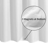 NEW ALYVIA SPRING Waterproof Fabric Shower Curtain Liner with 3 Magnets - Soft Hotel Quality Cloth Shower Liner, Light-Weight & Machine Washable - Standard Size 72x72, White
