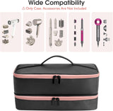 NEW Retails $55, Travel Carrying Case for Hair Dryer for Shark FlexStyle Hair Dryer Bag Double-Layer Beauty Styler Organizer Hair Tool Storage Bag Hairdryer Accessories Black Case