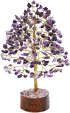 NEW Amethyst Tree Crystal Tree of Life Bonsai Money Tree Purple Stone Tree Chakra Tree Handmade Gift Good Luck Tree Prosperity Stones for Home Office Decorations Ornament Golden Wire 10 Inch