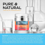 NEW Sealed Retinol Cream for Face with Hyaluronic Acid, Collagen Day & Night Moisturizer for Women and Men, Age Solution Cream, 1.85 Oz, BB: 01/29