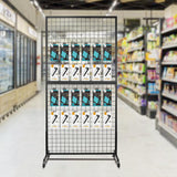 NEW Retails $300, Assembled Grid Wall Panels, 2 Packs 3'x 6' Grid wall Panels Stand with T-Base, Black Wire Gridwall Display Rack, Craft Show Display Rack, Art Gridwall Display Stand