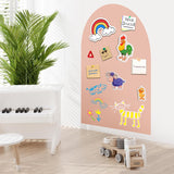 NEW Retails $80, Magnetic Wall Decal Arch: 31" x 39" Magnetic Chalk Board Sticker -for Kids & Playroom (Taupe Pink）