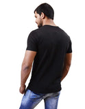 NEW Zara Printed Round Neck T-shirt, Black, Sz XL